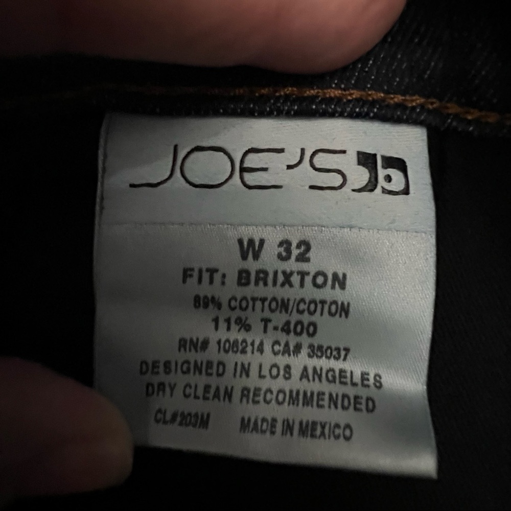 Joe's Jeans Brixton Marcos Dark Wash Straight Narrow Size 32 New with Tags - Picture 15 of 16